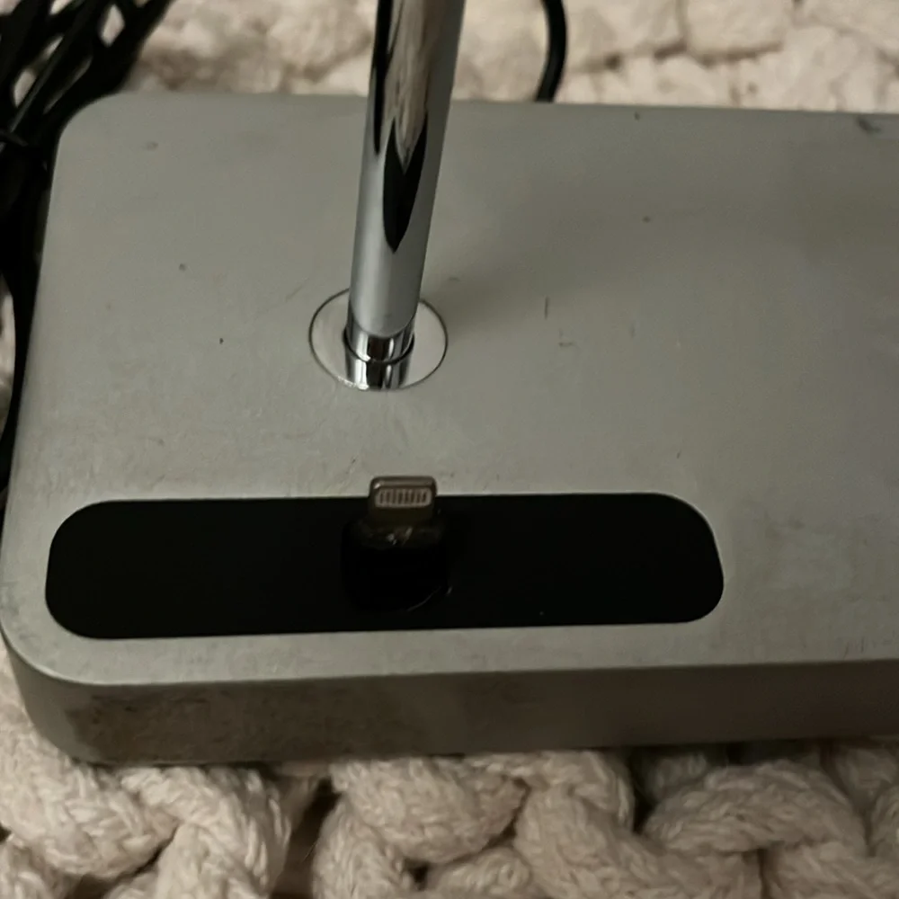 Silver and White Charging Dock